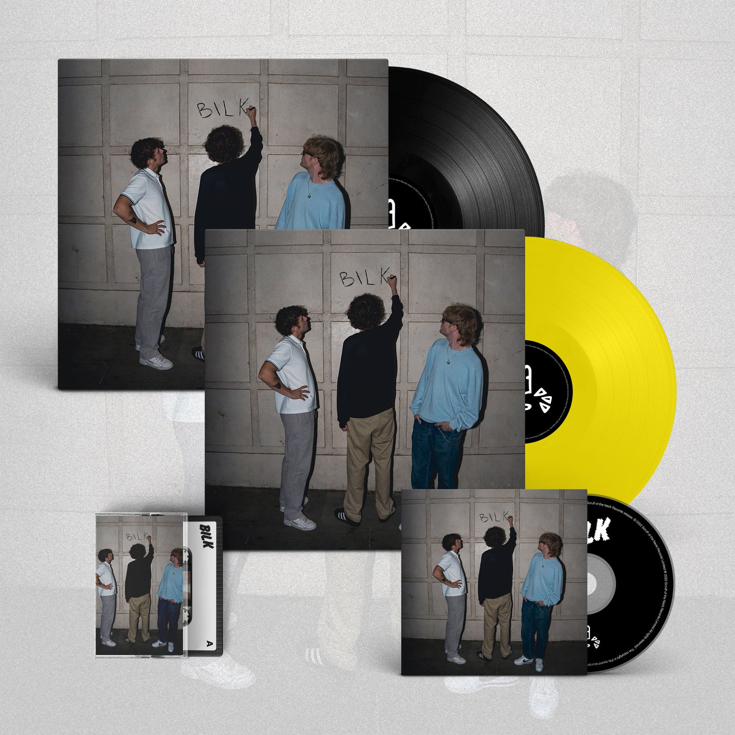 Bilk - 'Bilk' LP - Bundle - Limited Edition Yellow 12" Vinyl Disc + Black Vinyl + CD + Cassette