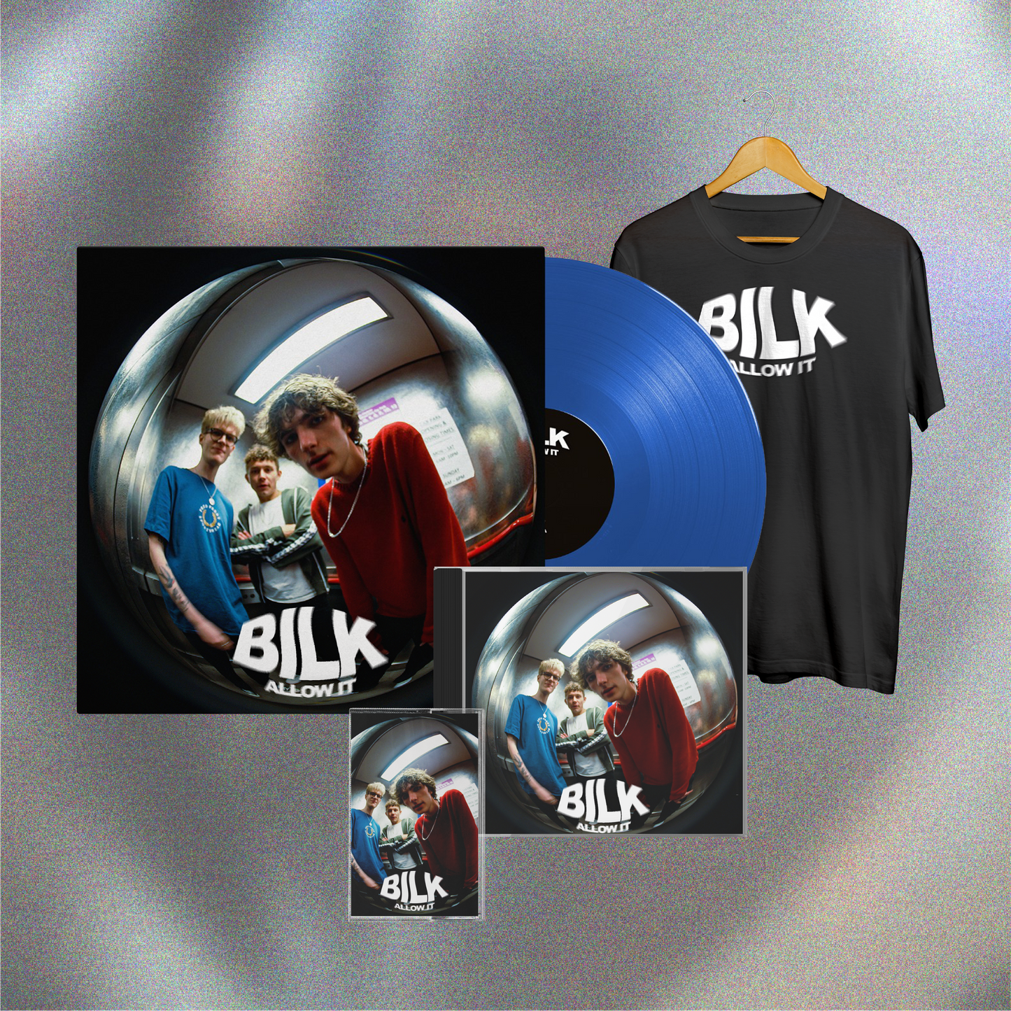 Bilk - 'Allow It' EP - Bundle - Limited Edition Blue 12" Vinyl Disc + CD + Cassette + T-Shirt