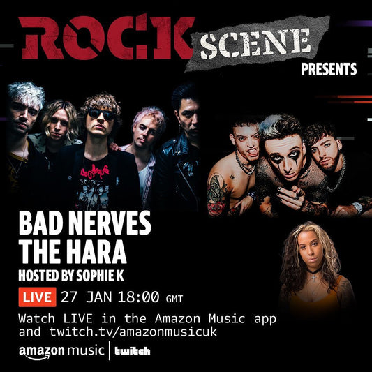 Many thanks to Elise Cobain and the team for inviting The Hara to play Amazon Music legendary ‘Rock Scene’ Twith show hosted by Sophie K 🤘