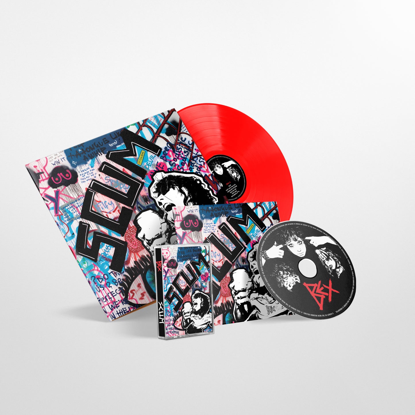 BEX - 'SCUM' EP Deluxe Edition- Bundle - Red 12" Vinyl Disc + CD + Cassette