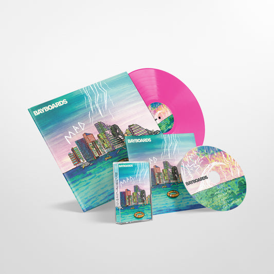 Bayboards - 'Modern Age Disaster' EP - Bundle - Pink 12" Vinyl Disc + CD + Cassette