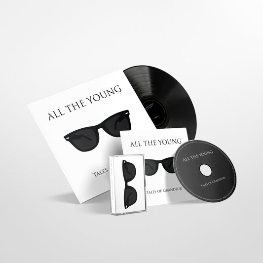 All The Young - 'Tales Of Grandeur' LP - Bundle - Black 12" Vinyl Disc + CD + White Cassette Tape