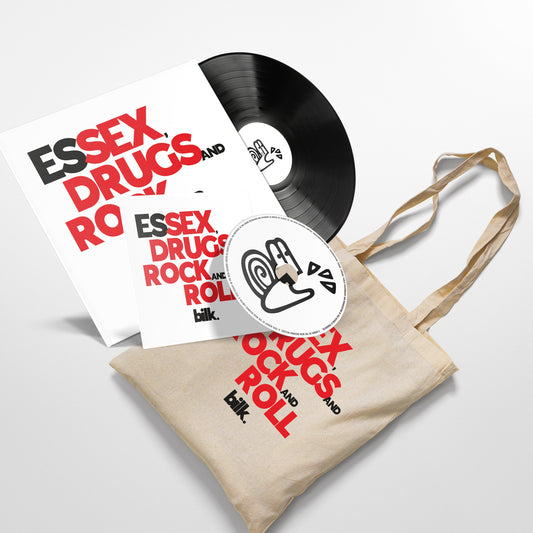 Bilk - 'Essex, Drugs and Rock and Roll' LP - Bundle - Black 12" Disc + CD + Tote Bag + Digital Download