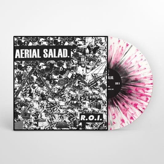 Aerial Salad - R.O.I - Neon Pink & Black Splatter Vinyl