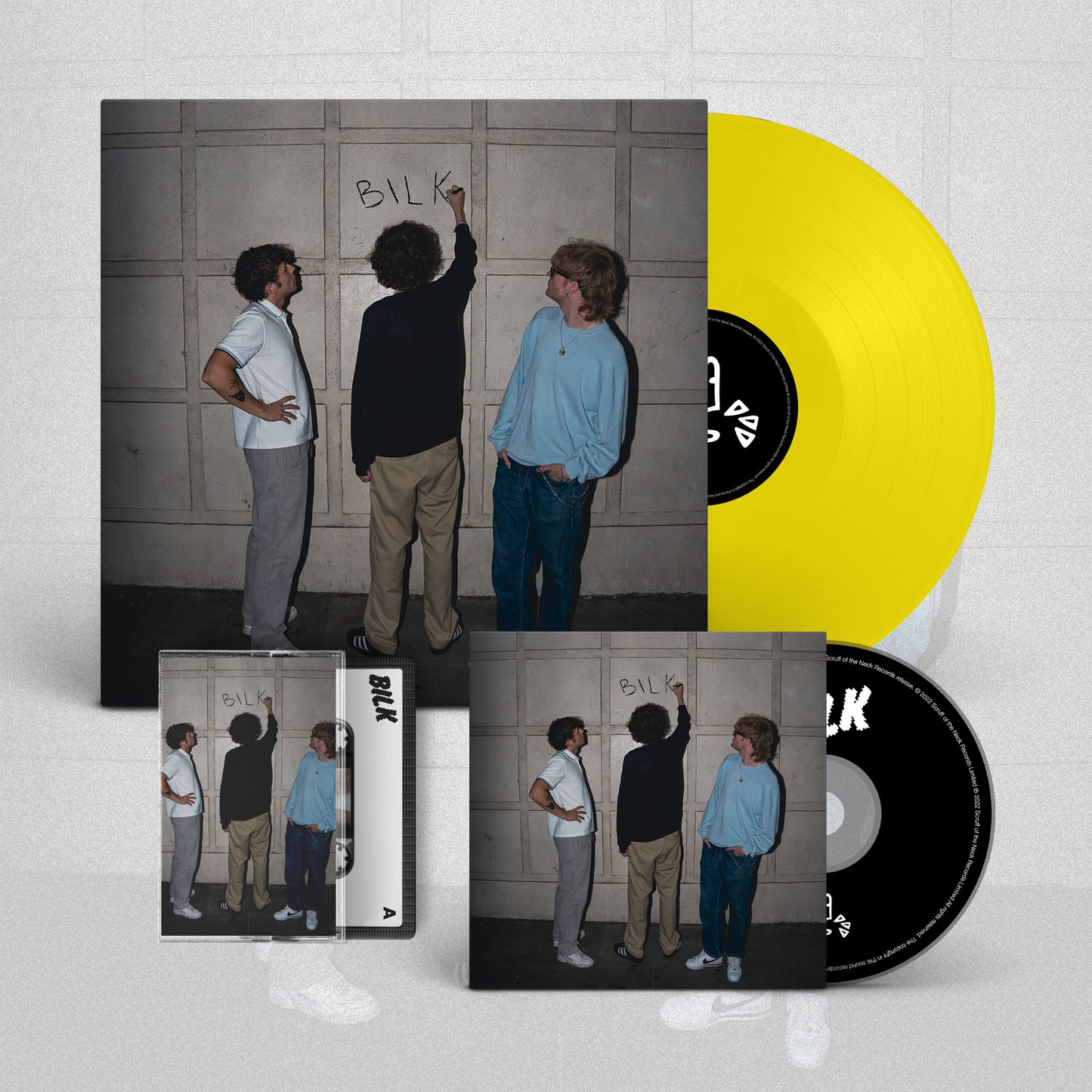 Bilk - 'Bilk' LP - Bundle - Limited Edition Yellow 12" Vinyl Disc + CD + Cassette