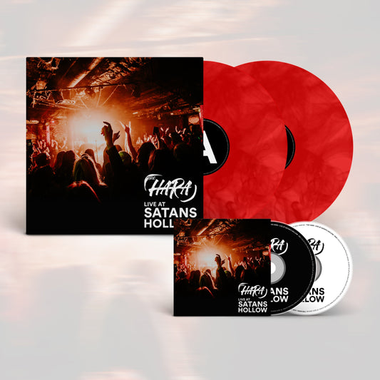 THE HARA - 'Live at Satan's Hollow' LP - Bundle - Limited Edition 2x 12" Limited Edition Red and Black Marble 12" Vinyl Discs + CD + DVD
