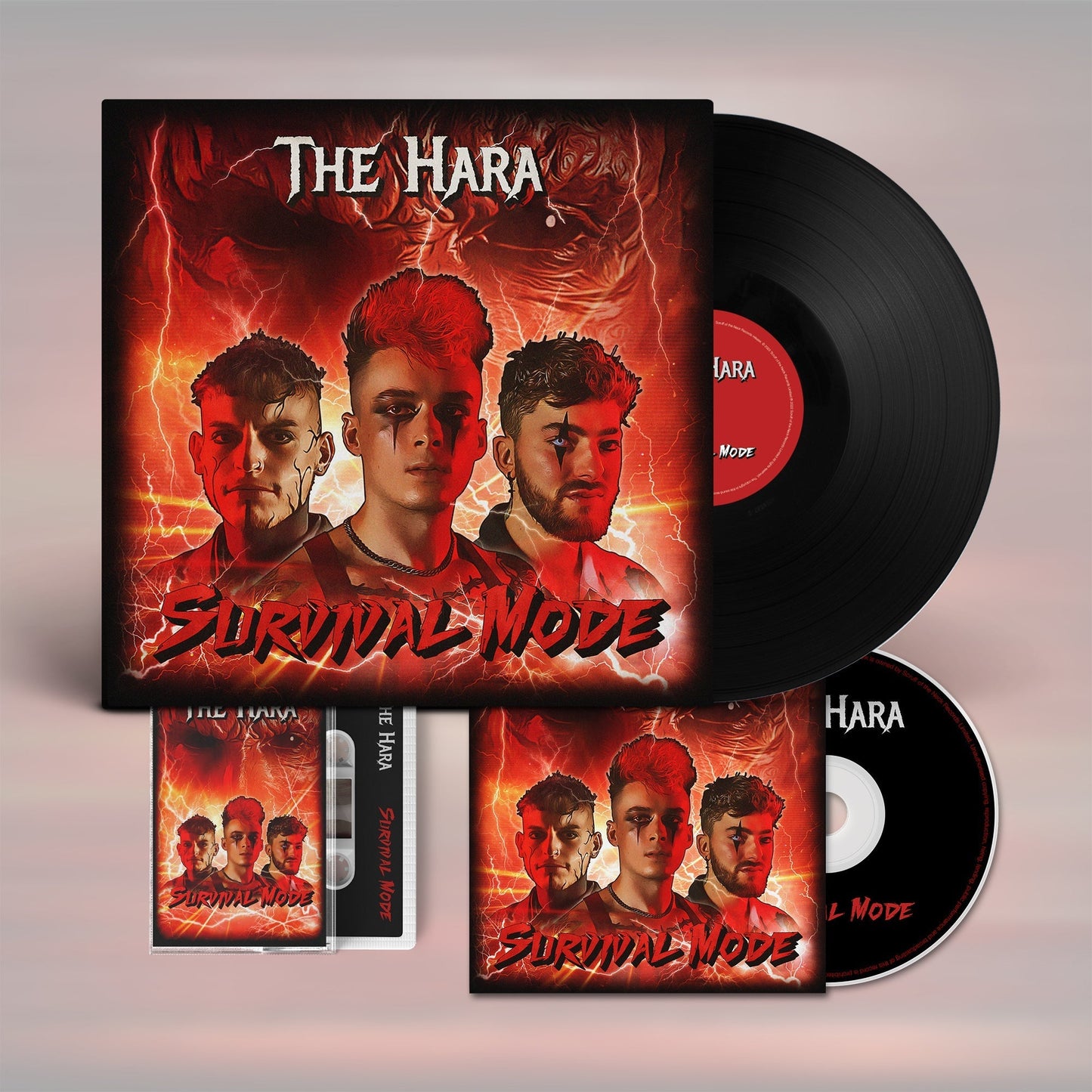 THE HARA - 'Survival Mode' LP - Bundle - Black 12" Vinyl Disc + CD + Cassette Tape